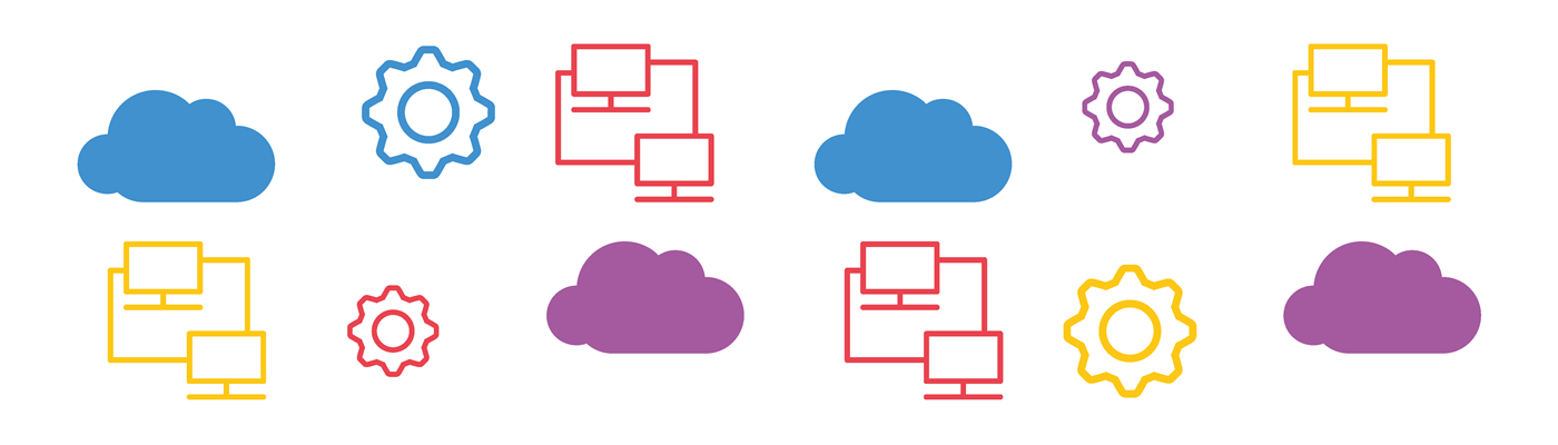 illustration depicting cloud migration